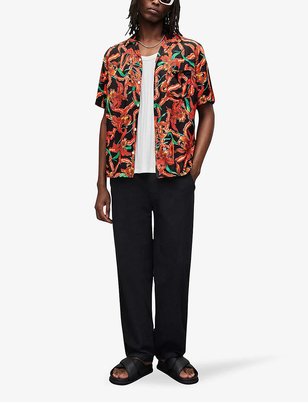 AllSaints Mesquida Floral-print Relaxed-fit Woven Shirt 4 AllSaints Mesquida Floral-print Relaxed-fit Woven Shirt - Image 2