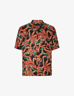 AllSaints Mesquida Floral-print Relaxed-fit Woven Shirt