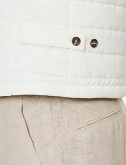 ELEVENTY Quilted Padded Wool-bend Gilet -Selfidges Launches R04082503 IVORY ALT05