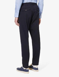 ELEVENTY Regular-fit Hooded Cotton-blend Suit -Selfidges Launches R04082515 BLUE ALT08