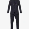 ELEVENTY Regular-fit Hooded Cotton-blend Suit 2 ELEVENTY Regular-fit Hooded Cotton-blend Suit -Selfidges Launches R04082515 BLUE M