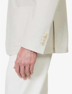 ELEVENTY Striped Seersucker-textured Regular-fit Woven Blazer -Selfidges Launches R04082519 GRAY ALT05