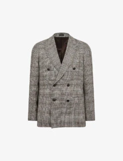 Reiss Alfredo Prince Of Wales-check Wool Blazer