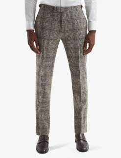 Reiss Alfredo Prince Of Wales-check Wool Trousers -Selfidges Launches R04086969 BROWN ALT02