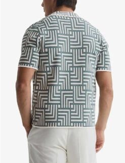 Reiss Milo Abstract-print Woven Shirt 10 Reiss Milo Abstract-print Woven Shirt -Selfidges Launches R04087069 SAGE ALT03
