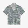 Reiss Milo Abstract-print Woven Shirt 1 Reiss Milo Abstract-print Woven Shirt -Selfidges Launches R04087069 SAGE M