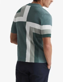 Reiss Suffolk Colour-block Print Woven Shirt -Selfidges Launches R04087070 SAGE ALT03