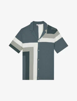 Reiss Suffolk Colour-block Print Woven Shirt