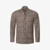 ETON Hopsack Check-print Regular-fit Linen Shirt -Selfidges Launches R04088404 BROWN M