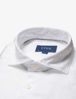 ETON Casual Spread-collar Linen Shirt -Selfidges Launches R04088482 WHITE ALT06