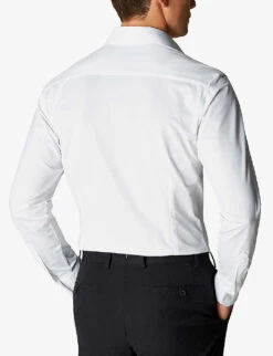 ETON Four-way Stretch Contemporary-fit Stretch-woven Shirt -Selfidges Launches R04088503 WHITE ALT02