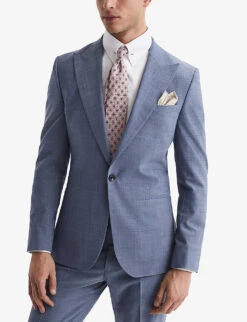 Reiss Wish Slim-fit Stretch Wool-blend Blazer 10 Reiss Wish Slim-fit Stretch Wool-blend Blazer -Selfidges Launches R04091597 SOFTBLUE ALT02
