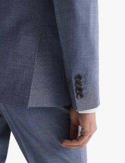 Reiss Wish Slim-fit Stretch Wool-blend Blazer 13 Reiss Wish Slim-fit Stretch Wool-blend Blazer -Selfidges Launches R04091597 SOFTBLUE ALT05
