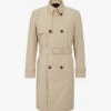 Hugo Double-breasted Water-repellent Regular-fit Woven Trench Coat 2 Hugo Double-breasted Water-repellent Regular-fit Woven Trench Coat -Selfidges Launches R04093175 LIGHTBEIGE M