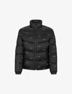 Hugo Logo-print Padded Recycled-polyester Hooded Jacket