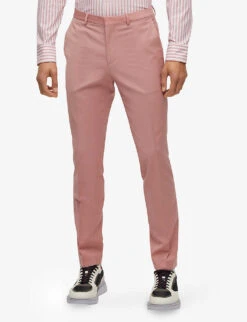 Hugo Single-breasted Slim-fit Wool-blend Suit -Selfidges Launches R04093574 MEDIUMPINK ALT04