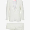 Hugo Single-breasted Slim-fit Linen-blend Suit -Selfidges Launches R04093671 WHITE M