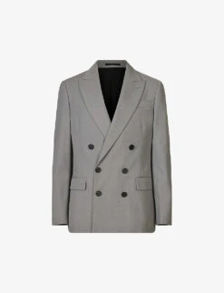 AllSaints Anori Double-breasted Wool-blend Blazer
