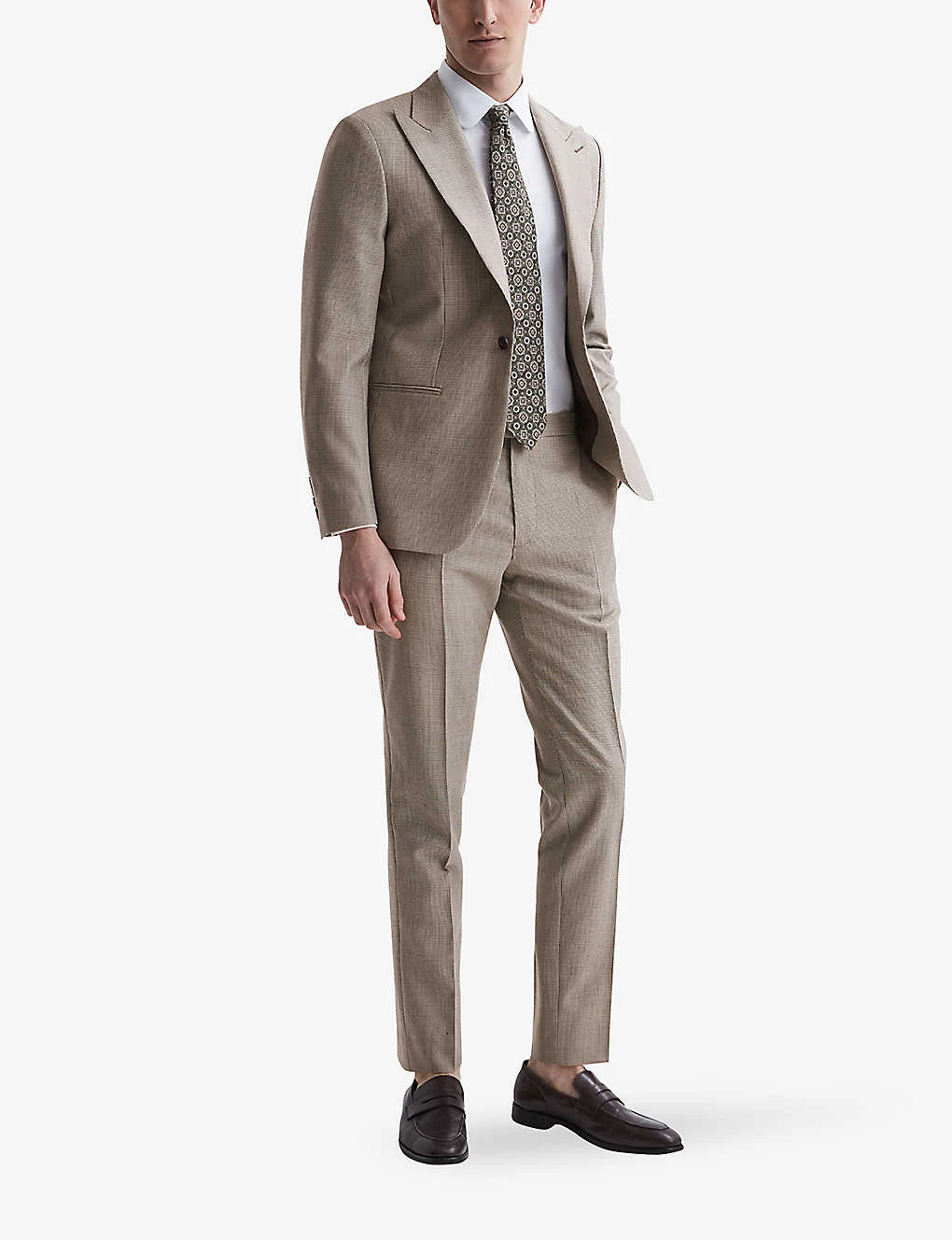 Reiss Pew Houndstooth Slim-fit Wool Blazer 4 Reiss Pew Houndstooth Slim-fit Wool Blazer - Image 2