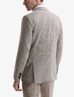 Reiss Pew Houndstooth Slim-fit Wool Blazer 11 Reiss Pew Houndstooth Slim-fit Wool Blazer -Selfidges Launches R04098634 BROWN ALT03