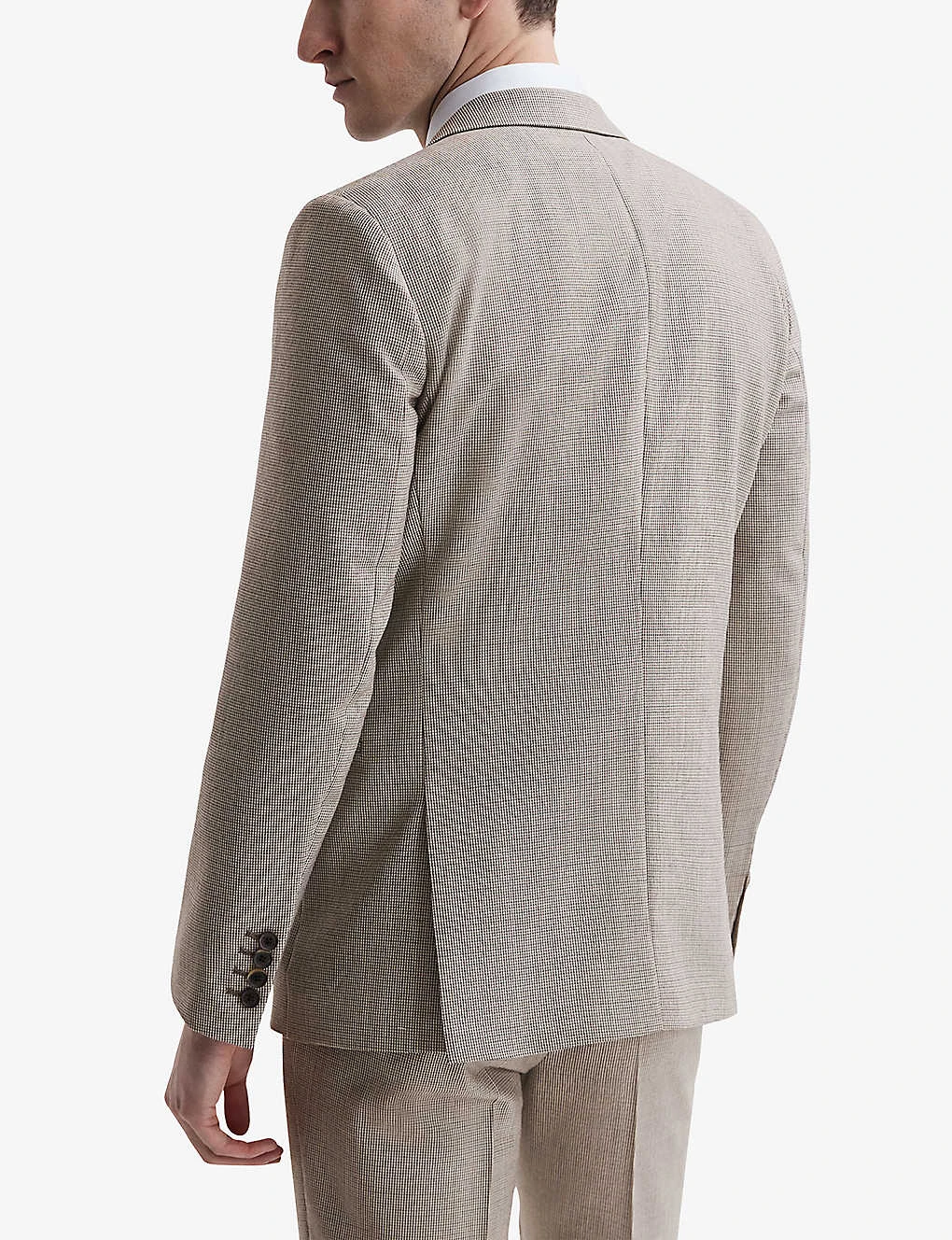 Reiss Pew Houndstooth Slim-fit Wool Blazer 6 Reiss Pew Houndstooth Slim-fit Wool Blazer - Image 4