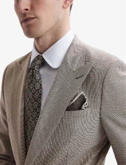 Reiss Pew Houndstooth Slim-fit Wool Blazer 12 Reiss Pew Houndstooth Slim-fit Wool Blazer -Selfidges Launches R04098634 BROWN ALT04