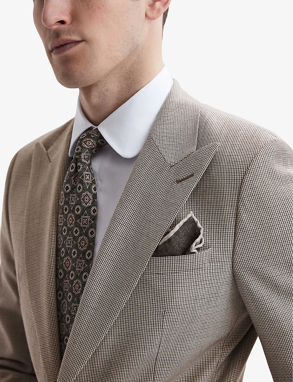 Reiss Pew Houndstooth Slim-fit Wool Blazer 7 Reiss Pew Houndstooth Slim-fit Wool Blazer - Image 5