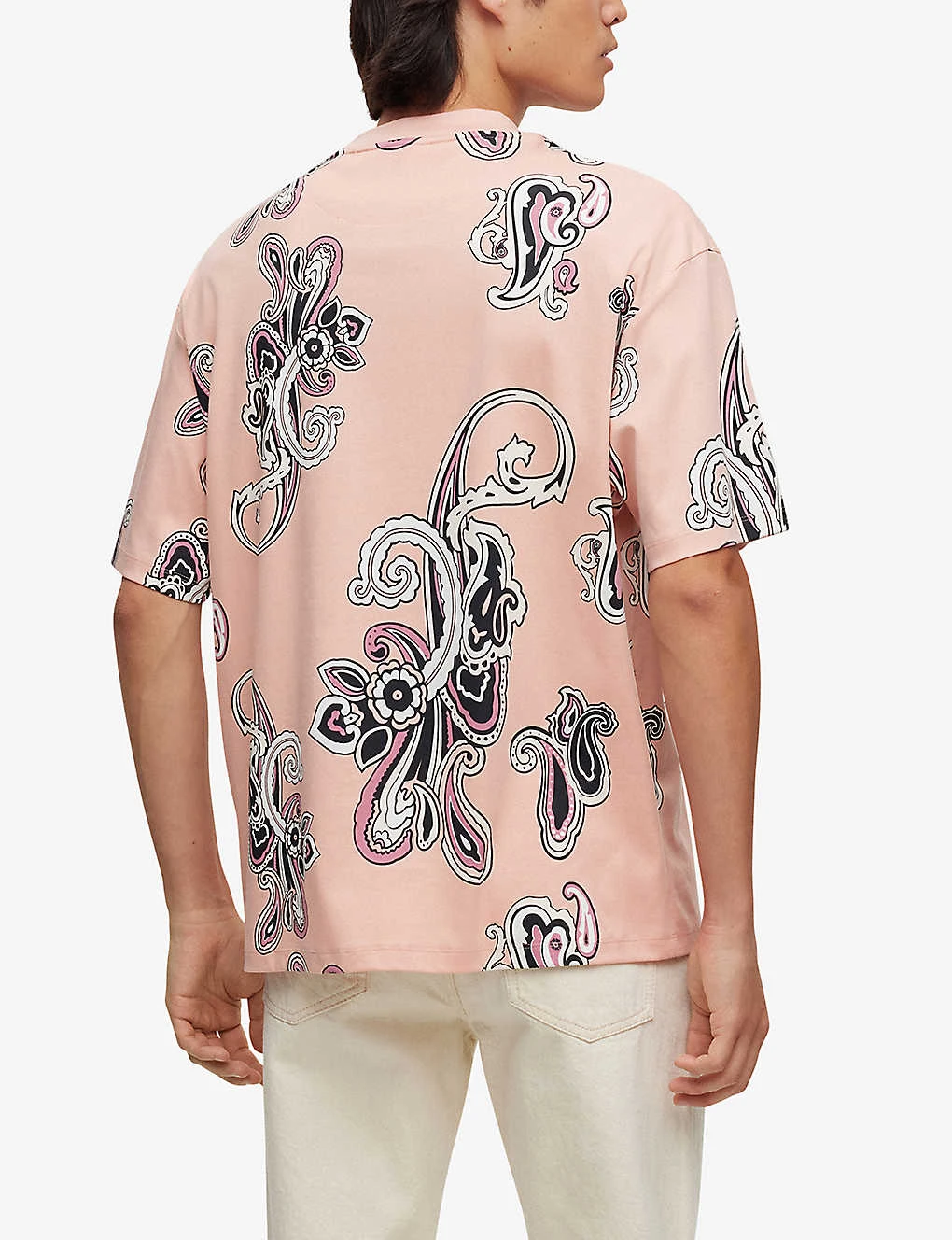 Hugo Paisley-print Oversized Cotton T-shirt 6 Hugo Paisley-print Oversized Cotton T-shirt - Image 4