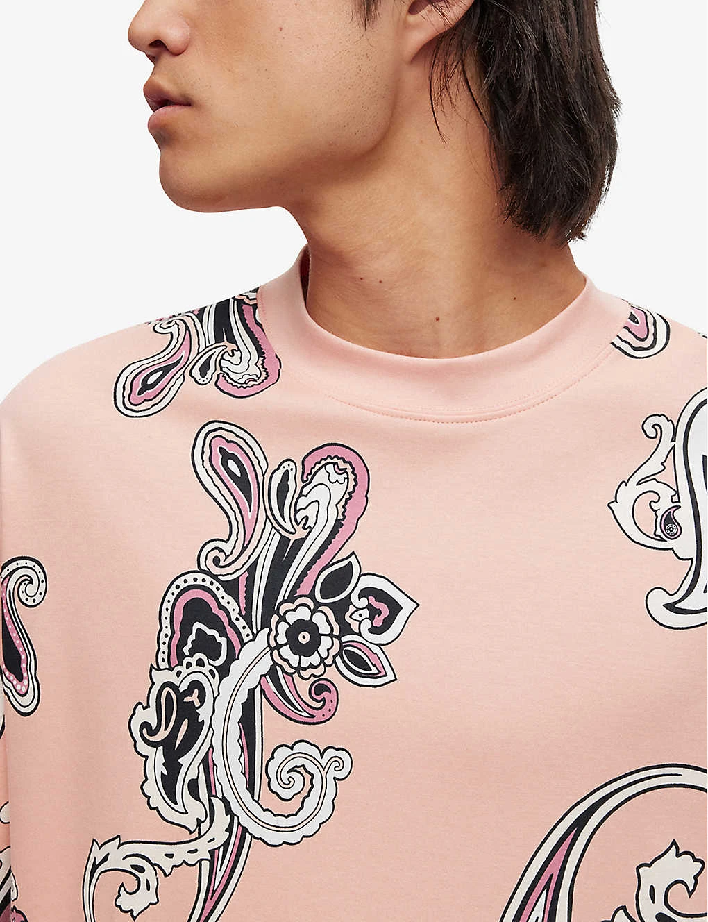 Hugo Paisley-print Oversized Cotton T-shirt 7 Hugo Paisley-print Oversized Cotton T-shirt - Image 5