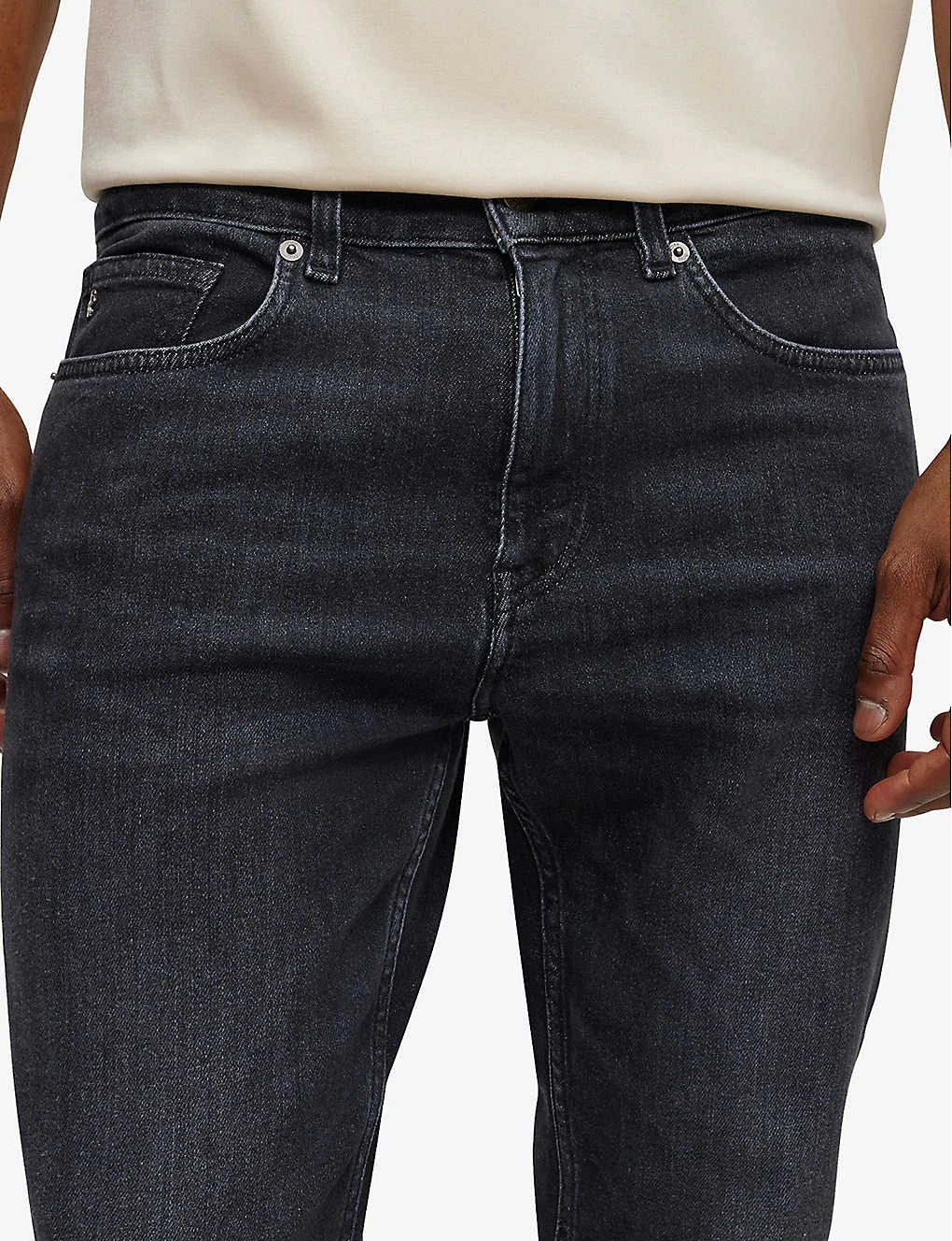 Boss Washed Slim-fit Straight-leg Stretch-denim Jeans 7 Boss Washed Slim-fit Straight-leg Stretch-denim Jeans - Image 5