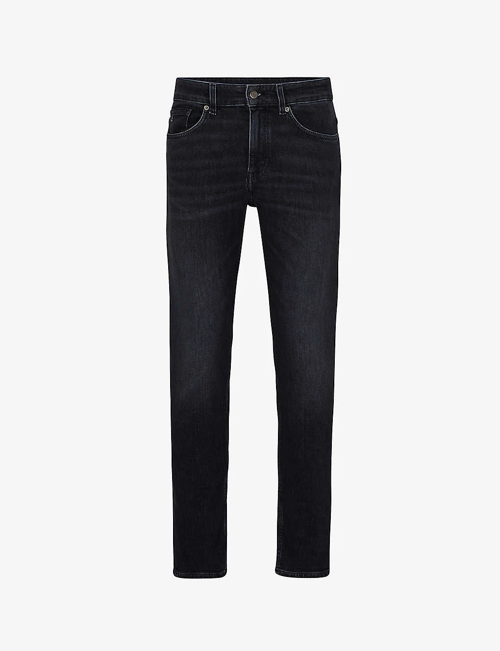 Boss Washed Slim-fit Straight-leg Stretch-denim Jeans 3 Boss Washed Slim-fit Straight-leg Stretch-denim Jeans