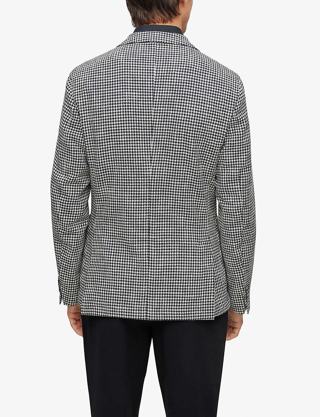 Boss Houndstooth-patterned Single-breasted Slim-fit Cotton-blend Blazer 6 Boss Houndstooth-patterned Single-breasted Slim-fit Cotton-blend Blazer - Image 4