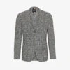 Boss Houndstooth-patterned Single-breasted Slim-fit Cotton-blend Blazer -Selfidges Launches R04101234 DARKBLUE M
