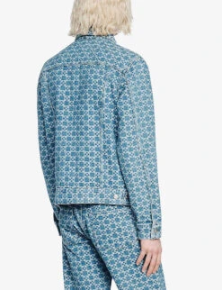 Sandro Cross Chequered Denim Jacket -Selfidges Launches R04102266 DENIMJEAN ALT03