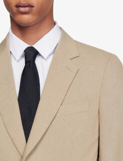 Sandro Single-breasted Woven Blazer -Selfidges Launches R04102524 NATURELS ALT04