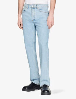 Sandro Straight-leg Regular-fit Jeans -Selfidges Launches R04102538 BLEUS ALT04