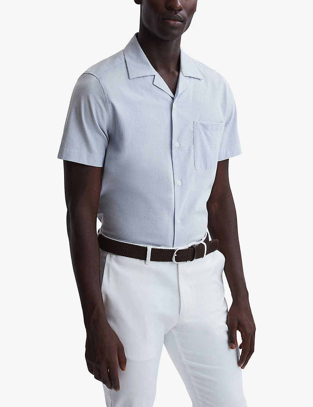 Reiss Saka Regular-fit Short-sleeve Cotton-blend Shirt 7 Reiss Saka Regular-fit Short-sleeve Cotton-blend Shirt - Image 5