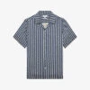 Reiss Mayday Abstract-stripe Slim-fit Recycled-polyester Shirt -Selfidges Launches R04103910 NAVY M