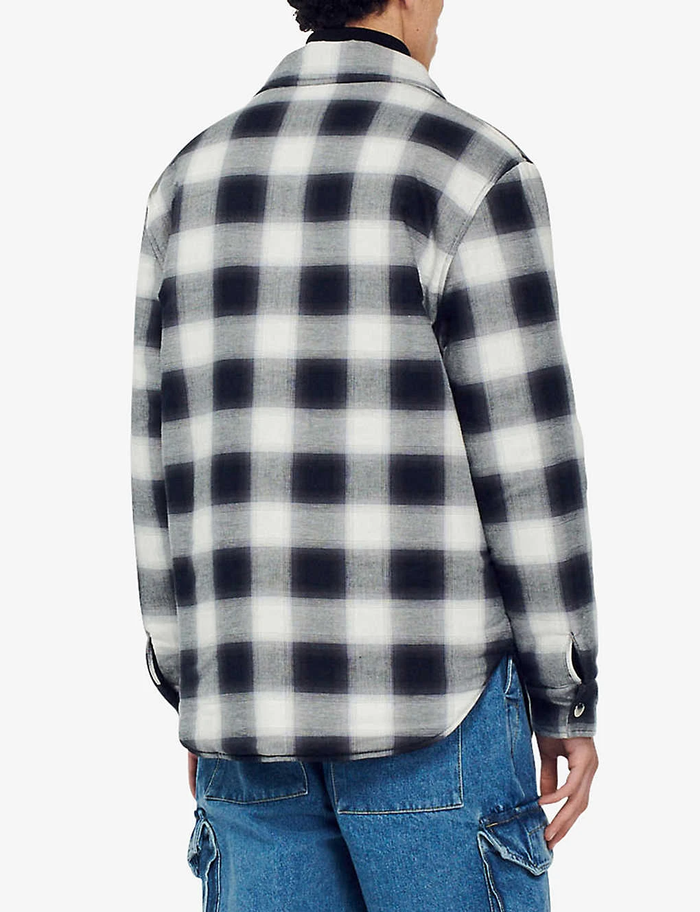 Sandro Quilted Check-print Cotton Jacket 6 Sandro Quilted Check-print Cotton Jacket - Image 4