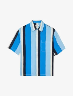 Sandro Striped Short-sleeved Woven Shirt