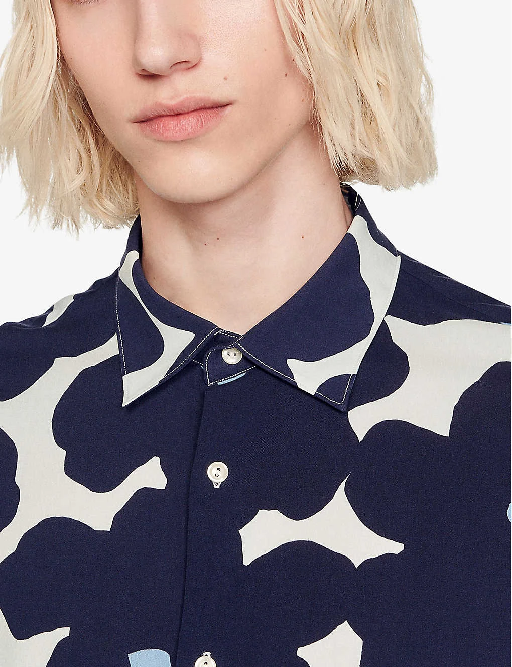 Sandro Flower-print Short-sleeved Woven Shirt 7 Sandro Flower-print Short-sleeved Woven Shirt - Image 5