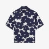 Sandro Flower-print Short-sleeved Woven Shirt -Selfidges Launches R04111196 BLEUS M