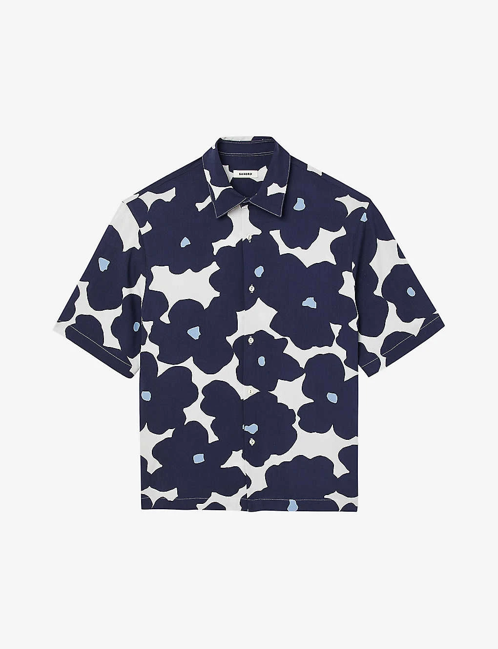 Sandro Flower-print Short-sleeved Woven Shirt 3 Sandro Flower-print Short-sleeved Woven Shirt