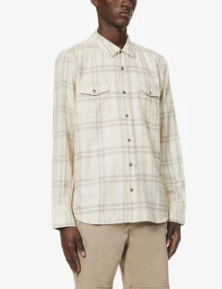 Paige Everett Checked Regular-fit Cotton-blend Shirt -Selfidges Launches R04111357 MISTYDAY ALT02