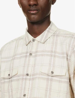 Paige Everett Checked Regular-fit Cotton-blend Shirt -Selfidges Launches R04111357 MISTYDAY ALT04