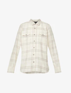 Paige Everett Checked Regular-fit Cotton-blend Shirt
