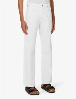 CITIZENS OF HUMANITY Hayden Archive Relaxed-fit Wide-leg Stretch-denim Jeans -Selfidges Launches R04111650 CHALK ALT02