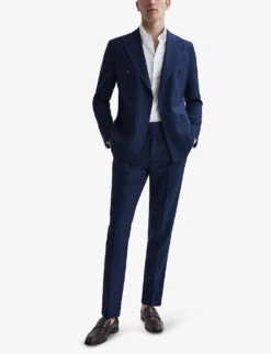Reiss Royce Prince Of Wales-check Wool Blazer -Selfidges Launches R04116681 NAVY ALT01
