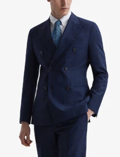 Reiss Royce Prince Of Wales-check Wool Blazer -Selfidges Launches R04116681 NAVY ALT02