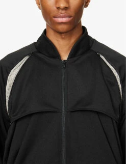 Draped Contrast-panelled Relaxed-fit Woven Jacket -Selfidges Launches R04117081 BLACK ALT04